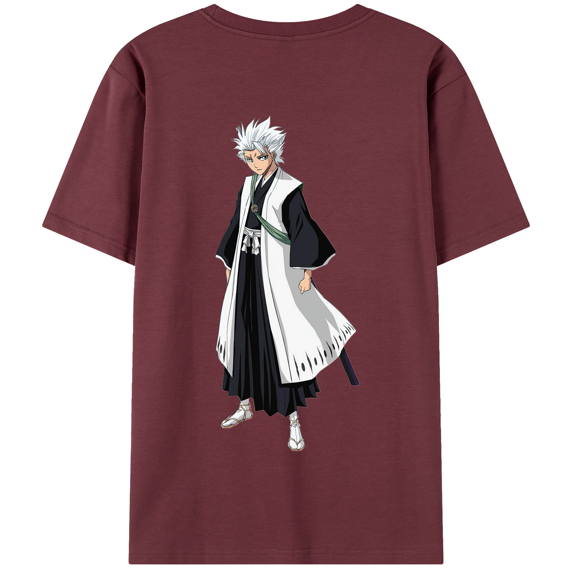 （画像用） ブリーチ 日番谷冬獅郎（ひつがや とうしろう） BLEACH Hitsugaya Toushirou 綿100％半袖Tシャツ（背面プリント）